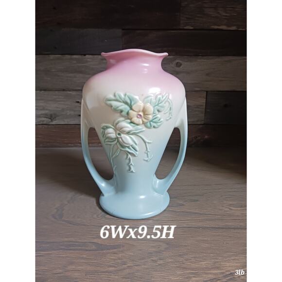 Vintage Double Handled Hull Art Pottery Vase W-12-9 1/2 Wildflower Pattern - Picture 1 of 12